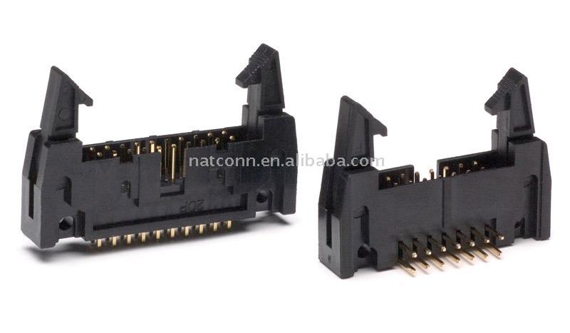  2.0, 2.54mm Pitch Box Header With Latches (2,0, 2,54 mm Pitch Box Header mit Riegel)