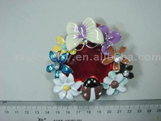  Color Enamel Stone Brooch