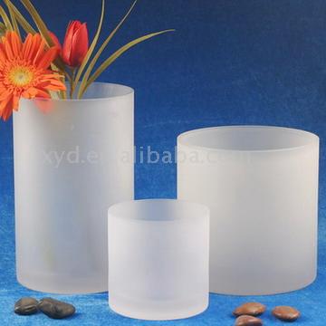  Handmade Cylinder Frosted Glass Vase (Ручная работа цилиндров Морозные стеклянной вазе)
