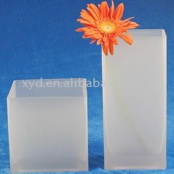  Handmade Rectangular Frosted Glass Vase (Ручная Прямоугольные Морозные стеклянной вазе)