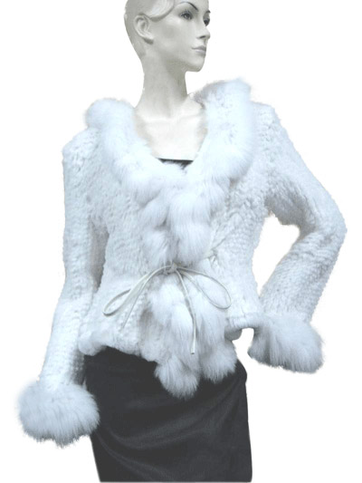  Knitted Rabbit Fur Coat