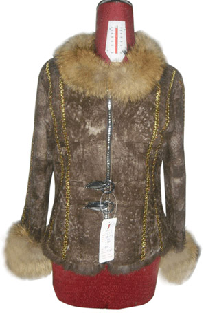  Fur Leather Coat ()