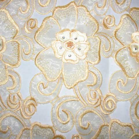  African Organza Lace Fabric