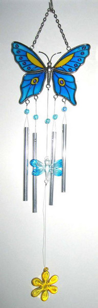  Butterfly Glass Windchime ( Butterfly Glass Windchime)