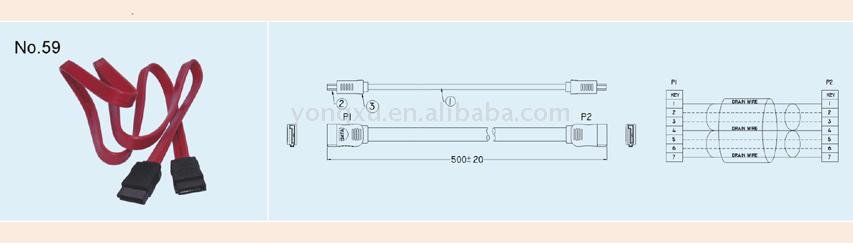  SATA 7P/7P Cable (SATA-Kabel 7P/7P)