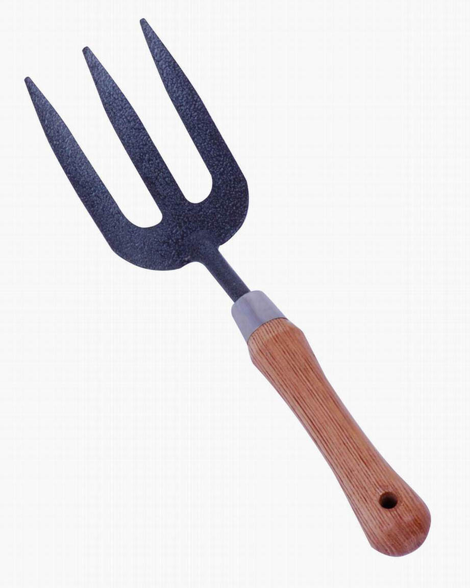  Carbon Steel Hand Fork with Ash Wood Handle ( Carbon Steel Hand Fork with Ash Wood Handle)