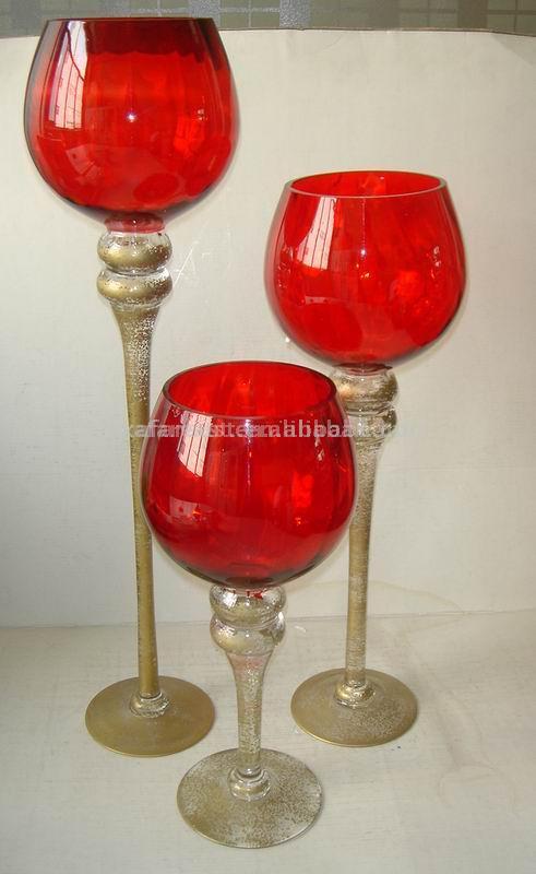  Glass candle holder ( Glass candle holder)