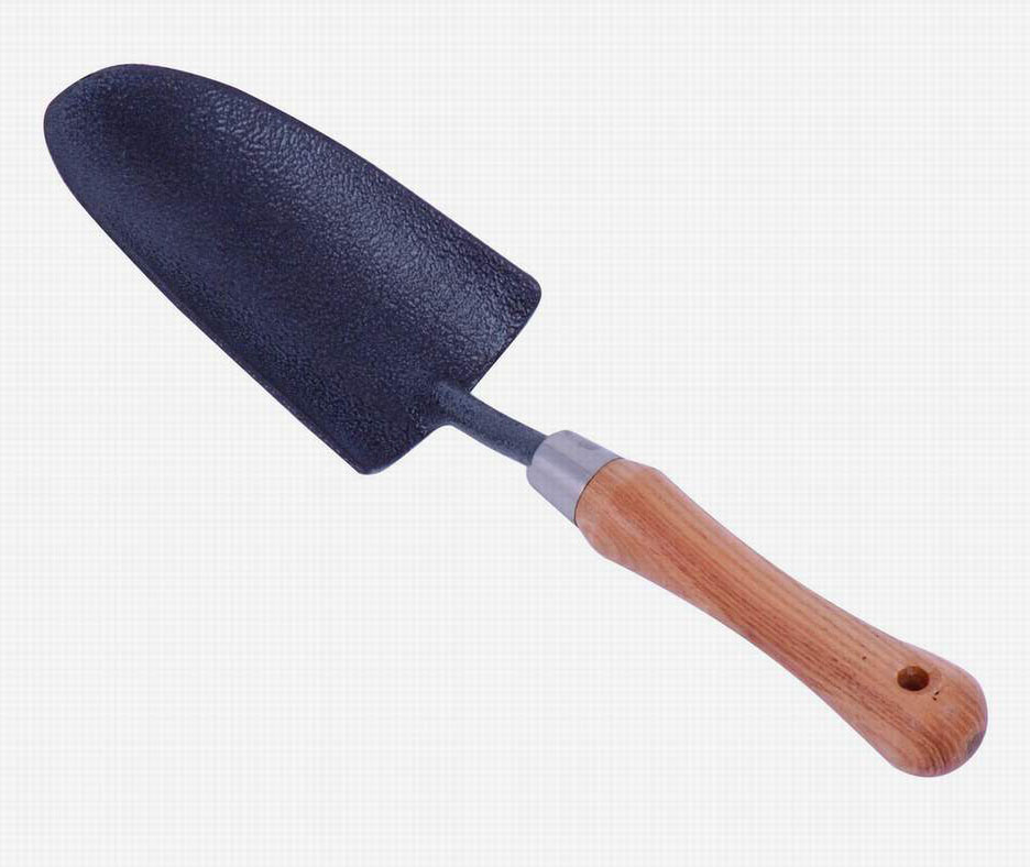  Carbon Steel Hand Trowel with Ash Wood Handle (Truelle à main en acier au carbone avec Ash Manche Bois)