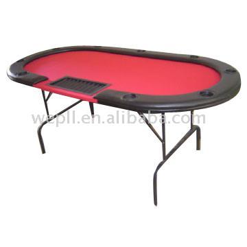 Folding Leg Poker Table for 10 Players with Chip Tray (Нога складной стол для покера 10 игроков с фишками)