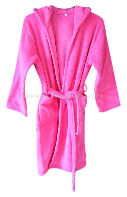  Microfibre Fleece Bathrobe ( Microfibre Fleece Bathrobe)