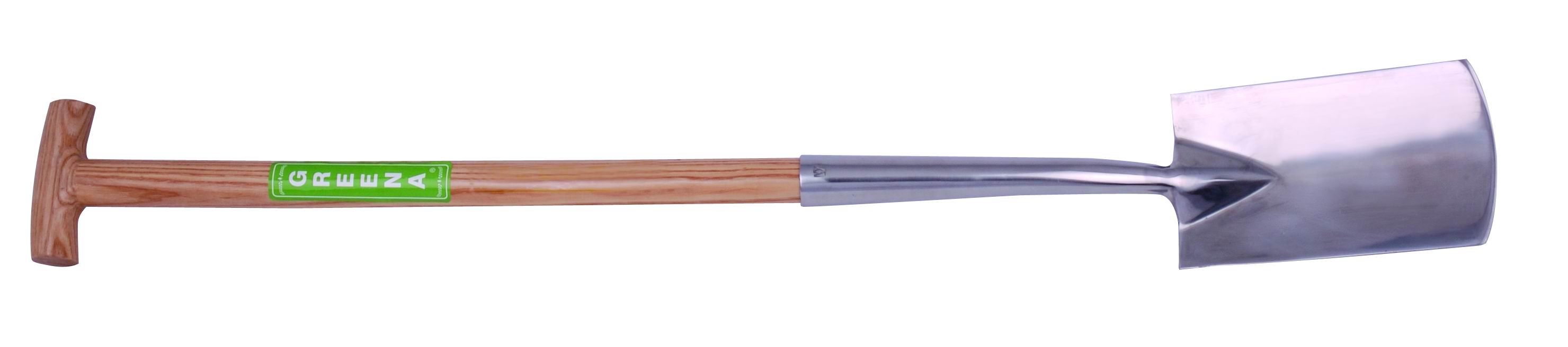  German Style Stainless Steel Digging Spade with Ash Wood Shaft and Cushione ( German Style Stainless Steel Digging Spade with Ash Wood Shaft and Cushione)