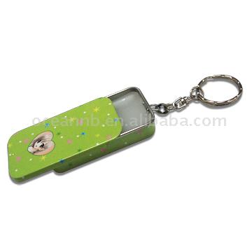 Push Tin Lip Balm with Keychain ( Push Tin Lip Balm with Keychain)