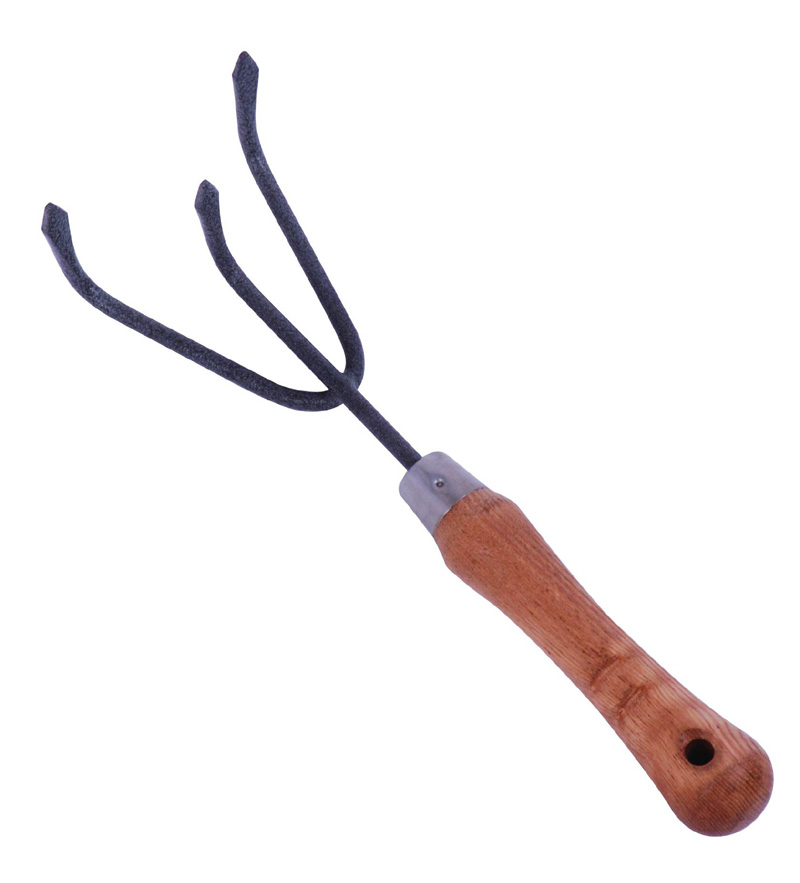  Carbon Steel Cultivator with Ash Wood Handle ( Carbon Steel Cultivator with Ash Wood Handle)