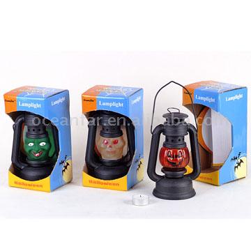  Hurricane Lamp Holder for Halloween Day (Metal Stand + Glass Shade) (L`ouragan Douille pour Halloween Day (Metal Stand + Glass Shade))