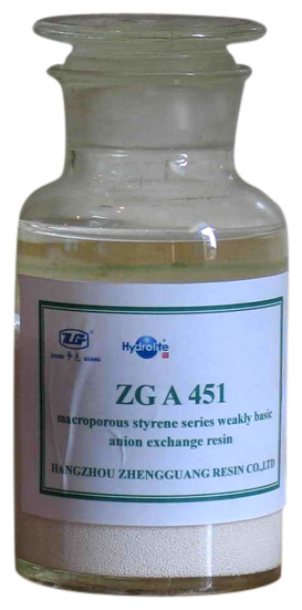  ZGA451 Macroporous Weakly Basic Anion Exchange Resin ( ZGA451 Macroporous Weakly Basic Anion Exchange Resin)