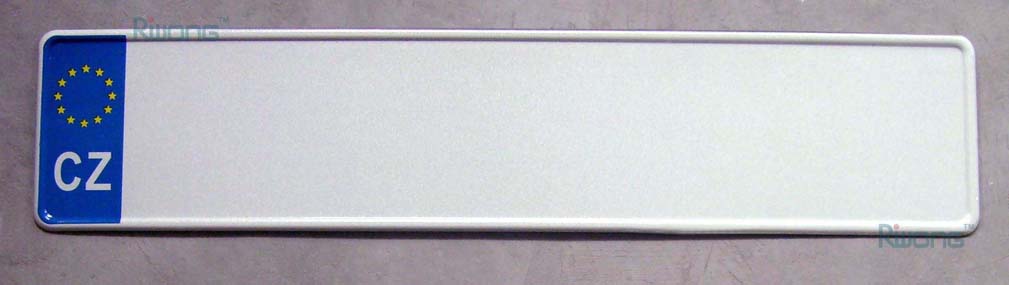  European License Plate (Européenne pour plaque d`immatriculation)