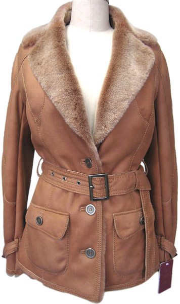  Ladies` Brown Lamb Jacket ()