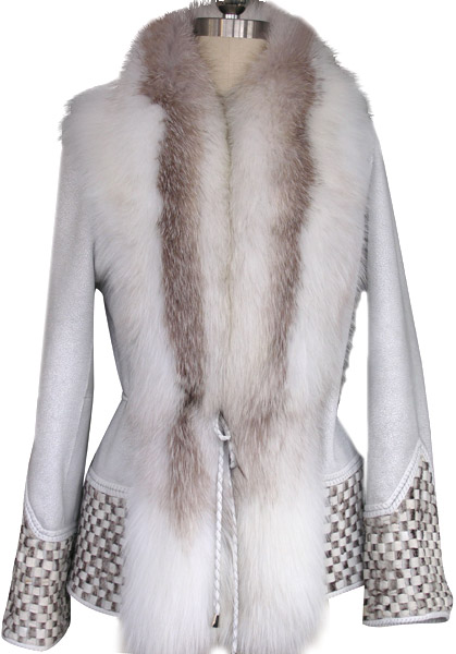  Ladies` Silver Crack Lamb Jacket (Женские серебро Cr k Lamb Куртка)