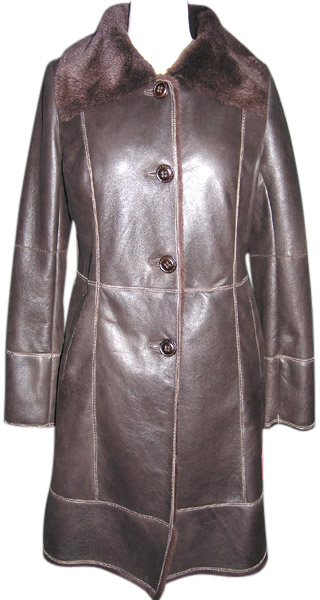  Ladies` Brown Lamb Coat ()