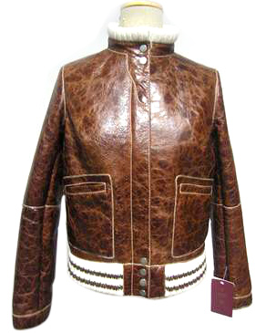  Ladies` Lamb Nappa Waxy Jacket ()