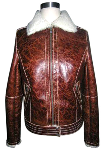  Ladies` Lamb Nappa Waxy Jacket ()