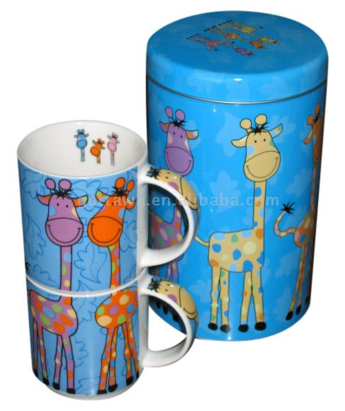  2pcs 9oz New Bone China Mug (2шт 9oz новой кости китай Кружка)