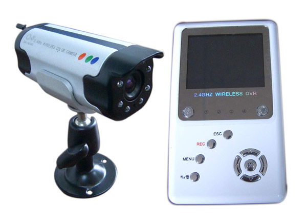  2.4GHz Wireless Camera and LCD Portable DVR Receiver ( 2.4GHz Wireless Camera and LCD Portable DVR Receiver)