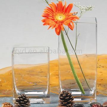 Handmade Square Clear Glass Vase (Ручная площади прозрачного стекла Вазы)