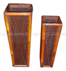 S / 2 Bamboo Planter (S / 2 Bamboo Planter)