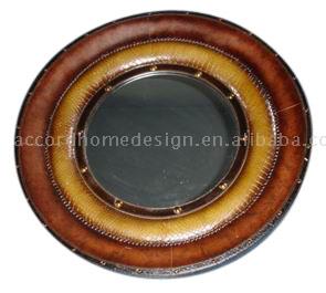  Round Leather Mirror Frame (Runde Leder Mirror Frame)