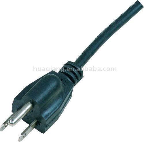  USA Type 3-Pins Plug with Power Cable ( USA Type 3-Pins Plug with Power Cable)
