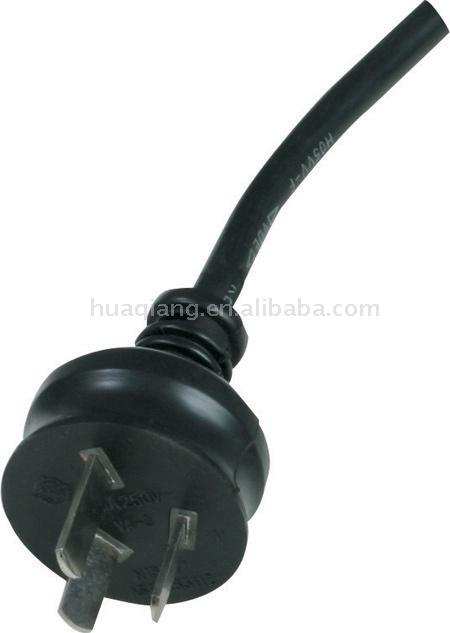 Australian Type Three Flat-Pins Plug with Power Cable ( Australian Type Three Flat-Pins Plug with Power Cable)