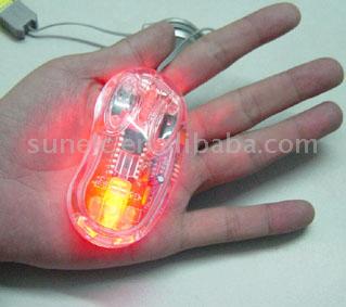  800DPI Transparent Mouse with 0.8m Retractable Cable ( 800DPI Transparent Mouse with 0.8m Retractable Cable)