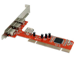 PCI-zu-USB 2.0 Card 3 +1 Ports (PCI-zu-USB 2.0 Card 3 +1 Ports)