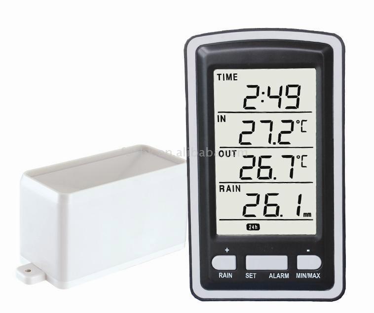  Wireless Rain Gauge Meter with Temperature