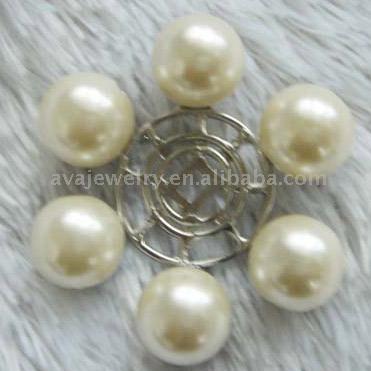  Alloy Pearls Brooch (Alloy Broche Perles)