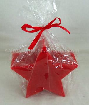  Red Candle in Star-Shaped (Red Candle in en forme d`étoile)