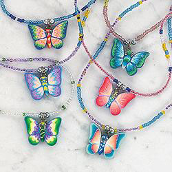  Fimo Butterfly Seed Bead Necklaces ( Fimo Butterfly Seed Bead Necklaces)