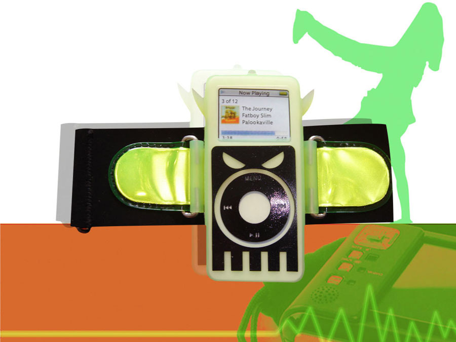  Silicon Case and Armlet-Devil for iPod Nano/MP3 Player
