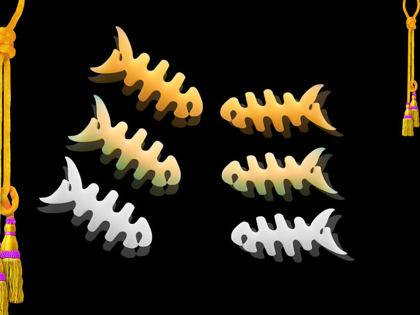  Silicon Fish Bone Style for Rounding Wire/Earphone (Silicon Fish Bone Style Rundungs-Draht / Ohrhörer)
