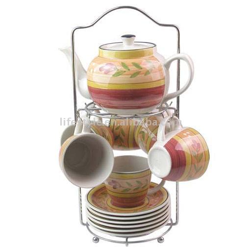  Handpainted Tea Set (Peint  la main Tea Set)