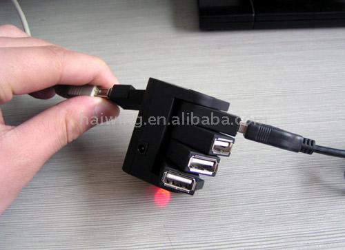  180-Degree Rotatable 4-Port Hub In Cube Shape (180 degrés tournante 4-Port Hub de Cube Shape)