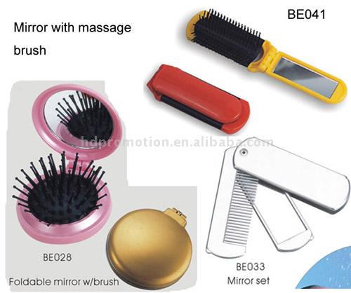  Compact Mirror with Massage Comb (Miroir compact avec massage Comb)