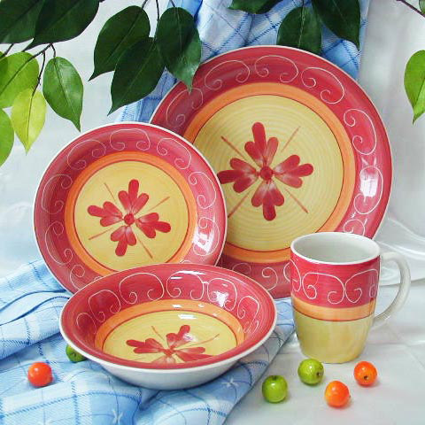  16pc Hand Painted Dinnerware Set ( 16pc Hand Painted Dinnerware Set)