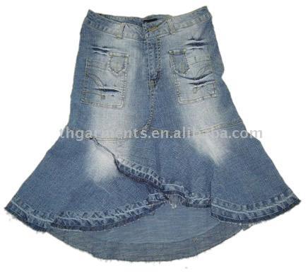  Ladies` Jeans Skirt (Ladies `Jeans Jupe)