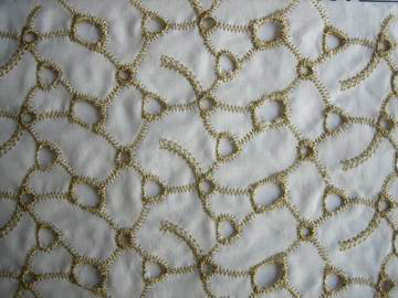  Silver/Gold Metallic Thread Embroidery Fabric (Silver / Gold Metallic fil de broderie de tissus)