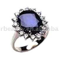  Sapphire and Zircon Alloy Finger Ring (Сапфир и циркон Сплав перстень)