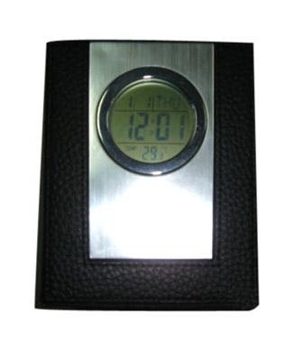  Leather Penholder with LCD Clock (Кожа Письменный прибор с ЖК-часы)