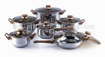  12pcs Stainless Steel Cookware Set (12pcs Посуда из нержавеющей стали Установить)