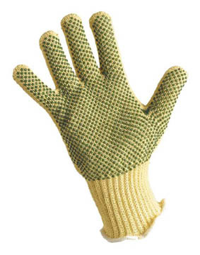  7 Gauge Kevlar Knitting Seamless Gloves with PVC Dots (7 Gauge Kevlar Knitting Seamless Handschuhe mit PVC-Noppen)